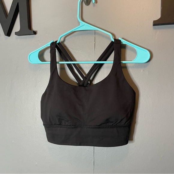 Lululemon energy long line bra size 8 black - Picture 1 of 4